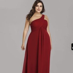 Burgundy Evening Dress